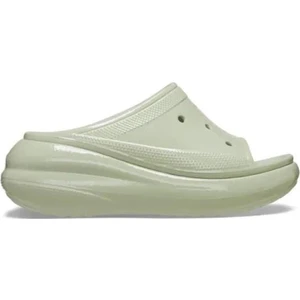 CROCS Crush High Shine Slide 209648-3VS Unisex Kırık Beyaz Sandalet&Terlik