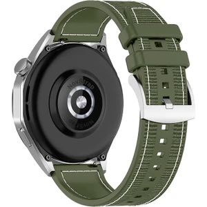 Huawei Watch 3/4/Pro/Buds/Ultimate ile Uyumlu Kordon (22mm) New Lansman Silikon Kumaş Kayış