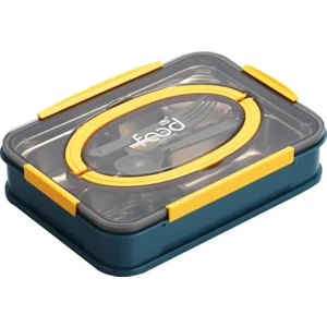 Bento Lunch Box Ofis-Okul Için Yeni Nesil Tek Kat 4 Bölme Sefer Tası-1000 ML-FFLBOX2201