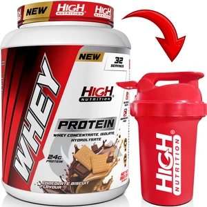 High Nutrition Whey Protein 960 gr Çikolata Bisküvi Aromalı Protein Tozu 24 Gram Protein 32 Servis Shaker Hediye