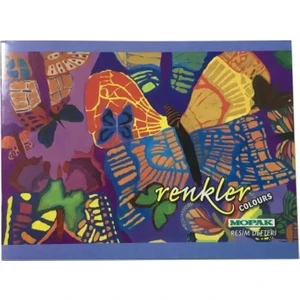 Renkli Kapak Resim Defteri 20 Yaprak 
A5 (Küçük boy)
