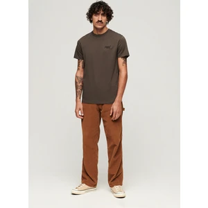 Bisiklet Yaka Düz Siyah Erkek T-Shirt M1011927A06A_ESSENTIAL Logo Emb Tee