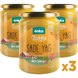 Enka Gurme Sadeyağ Cam Kavanoz 3 x 500 gr