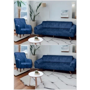 Btf Home Parlak Kadife 3 3 1 1 Koltuk Örtüsü Takımı| Kanepe Kılıfı| Çekyat Örtüsü| Koltuk Kılıfı