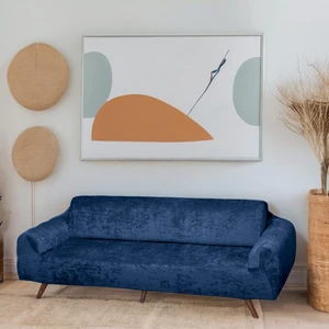 Btf Home Streç Lastikli Kadife 3 Kişilik Koltuk Örtüsü | Kanepe Kılıfı| Çekyat Örtüsü| Koltuk Kılıfı