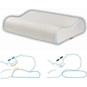 Çift Taraflı Yüksek Boyun Destekli Ortopedik Yastık Visco Yastık (60X40X14/12 Cm)