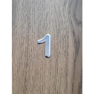 Kapı Numarası 4.2 cm No:1 Kendinden Yapışkanlı Krom Metal Dolap,ayakkabılık,raf,posta Kutu Numarası