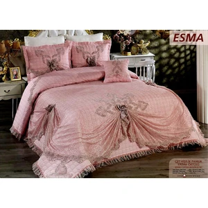 Baladi Home Çeyizlik Yatak Örtüsü ( 4 Parçalı Set ) Fransız Dantelli ve Kapitoneli Yüksek Kalite