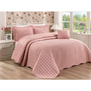 Baladi Home Çeyizlik Yatak Örtüsü ( 3 Parçalı Set ) Yıldız Kapitoneli ve Nakışlı