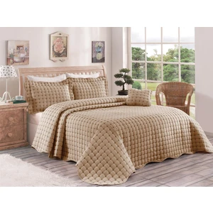 Baladi Home Çeyizlik Yatak Örtüsü ( 3 Parçalı Set ) Yıldız Kapitoneli ve Nakışlı