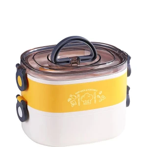 1200 ml Iki Kat Üç Bölme Paslanmaz Çelik Bento Lunch Box Yeni Nesil Sefer TASI-ÇATALLIKAŞIK-FFLBOX50251