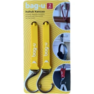 1000NAR 2'li Sarı Bag-U Araba Koltuk Kancası / Çanta Asma Aparatı / Askılık / Bebek Arabası Askı Aparatı