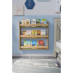 Zeo Wood Design Montessori 3 Raflı Çocuk Kitaplığı 80 x 80  cm  - Safir Meşe