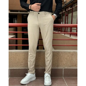 Erkek, Dokulu, Esnek Kumaş, Old Money Culture, Poliviskon, Kumaş Pantolon 24INP288