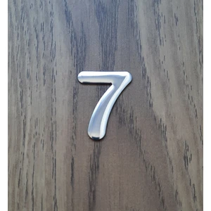 Kapı Numarası 4.2 cm No:7 Kendinden Yapışkanlı Krom Metal Dolap,ayakkabılık,raf,posta Kutu Numarası