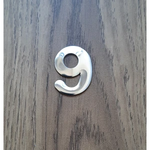 Kapı Numarası 4.2 cm No:9 Kendinden Yapışkanlı Krom Metal Dolap,ayakkabılık,raf,posta Kutu Numarası