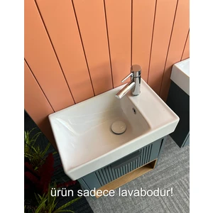 Seramik Cerastyle Sharp 50 x 30 Mini Etajer Uyumlu Lavabo