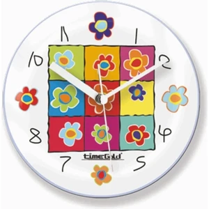 Papatyalı Buzdolabı Mıknatıslı ve Duvara Asılabilen Saat