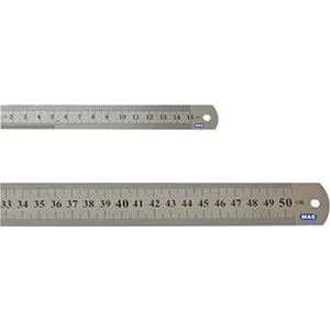 Mas Çelik Cetvel 15 cm + 50 cm 2'li Set