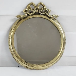 Pirinç Ayna Yuvarlak Fiyonklu 20CM.