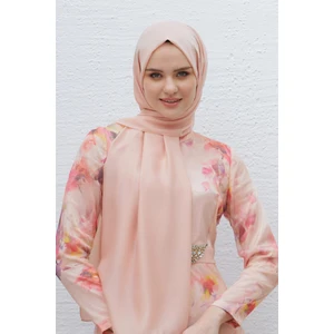 Scarf Abiye ve Günlük Kullanım, Parlak Tek Renk Polina Şal