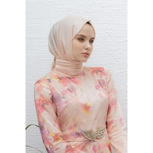 Scarf Abiye ve Günlük Kullanım, Parlak Tek Renk Polina Şal