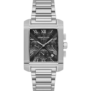 Daniel Klein DKE.1.10679-2 Exclusive Tüm Fonksiyonları Aktif Dikdörtgen Kasa Metalik Gri Erkek Kol Saati