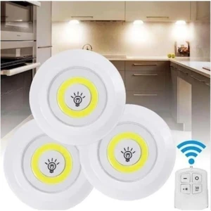 Uzaktan Kumandalı 3'lü Set Hero LED Kabin LED Mutfak Tezgah Banyo Dolap Aydınlatma Gece Lambası