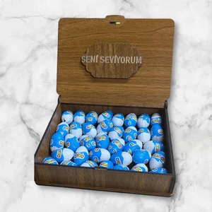 Nostaljik Lezzetler Ozmo Mini Yumurta Seni Seviyorum Yazılı Ahşap Hediye Kutusu 35 Adet Yumurta Sevdiklerinize Hediye Ozmo Mini Eggs Ahşap Kutulu