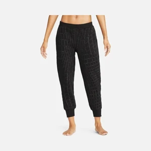 Yoga Therma-Fit Luxe Cozy Fleece Jacquard Kadın Çift Taraflı Siyah Eşofman Altı DQ6314