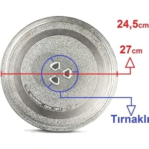 Beko Altus Grundig Mikrodalga Fırın Döner Cam Tabak 27CM Çapında Tırnaklı Tepsi Orijinal