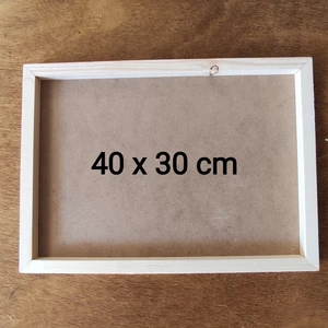 Oduncu Dünyası Ahşap Çerçeveli Pano 40X30CM Ham (Camsız - Arkalık Sabit)