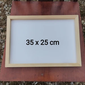 Oduncu Dünyası Ahşap Çerçeveli Pano 35X25CM Beyaz (Camsız - Arkalık Sabit)