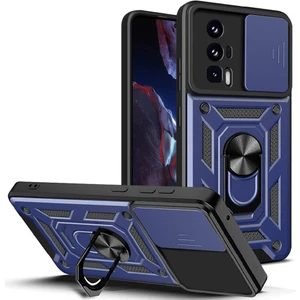 Xiaomi Poco F5 Pro Kılıf Magnetik Standlı Kamera Korumalı Zore Sürgülü Vega Kapak