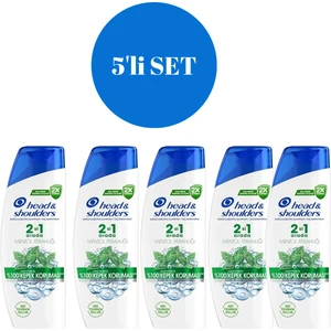 Mentol Ferahlığı 2'si 1 Arada Şampuan 330 ml 5'li Set