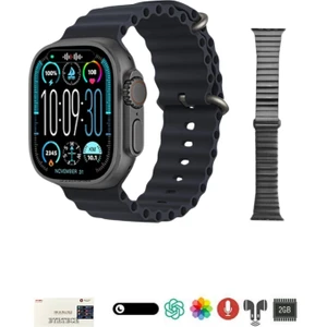 Hk9 Ultra 2 Max Chat Gpt/dahili Hafıza/3d Animasyon Destekli Amoled Watch Ultra 2 Akıllı Saat