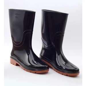 Unisex Reçber Siyah Çizme Bahçe Yağmur Balıkçı Iş Çizmesi
