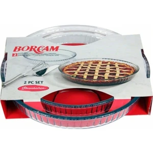 159022 Borcam 2'li Yuvarlak Tepsi