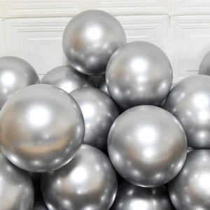 Parti Furyası Doğum Günü Bride Bekarlığa Veda Partisi Balonu Gümüş Renkli Krom Balon 10 Adet