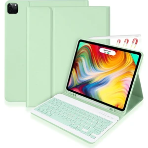 iPad Air 11 Inç M2 Çipli 2024 6. Nesil Uyumlu Klavyeli Stand Özellikli Renkli Tablet Kılıfı