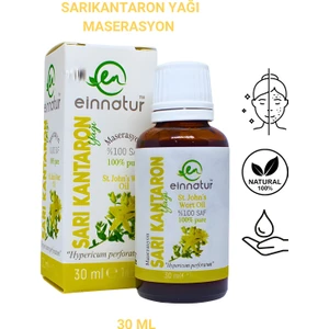 Ein Natur Sarı Kantaron Yağı (hypericum Perforatum), 30 Ml, %100 Saf Soğuk Sıkım Zeytinyağında Maserasyon