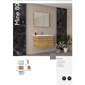 Mine Banyo Dolabı 80 cm