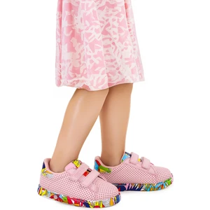 Kiko Kids Perforated Cırtlı Işıklı Kız Bebek Spor Ayakkabı