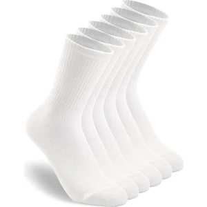 3 Parça Tenis Çorabı Fitilli Beyaz Unisex - Premium Kalite Tenis Çorabı Soket Boy Pamuklu Beyaz