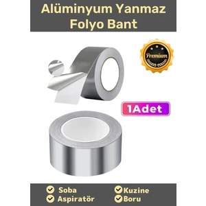 Özel Suya Sıcaklığa Dayanıklı Tamir Soba Boru Yama Alüminyum Yanmaz Folyo Bant 44MM 10MT - 1 Adet