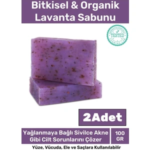 Özel Üretim  Doğal Koku Yüz Cilt Beyazlatıcı  Nemlendirici Lavanta Sabunu 2 Adet