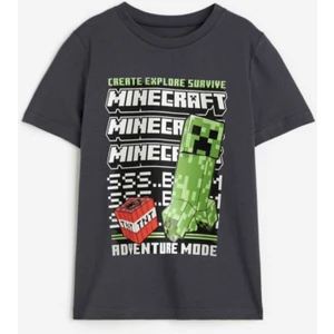 Fashion Junior Erkek Çocuk Tişört  Minecraft Baskılı