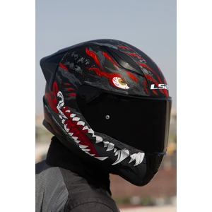 Ls2 Rapıd 2 Race Kaıju Mat Siyah-Kırmızı-Beyaz Kask