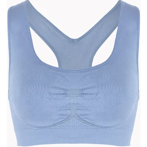 Gri Active  Kalın Askılı Seamless Sporcu Büstiyer