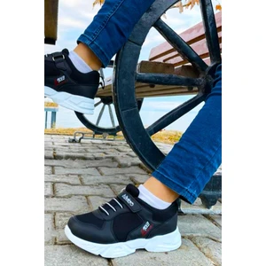 Eco Conscious-x Sneaker Hafif ve Rahat Unisex Çocuk Spor Ayakkabı Siyah Beyaz AVRCONX